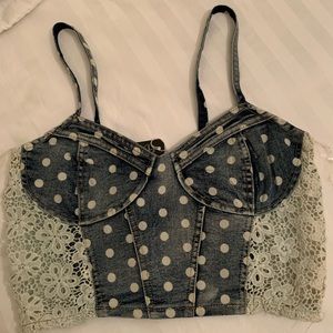 Denim crop top